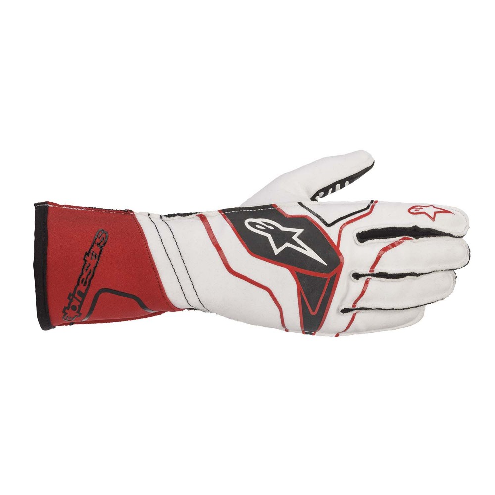 Alpinestars TECH 1 KX V2 Gloves WHITE RED BLACK
